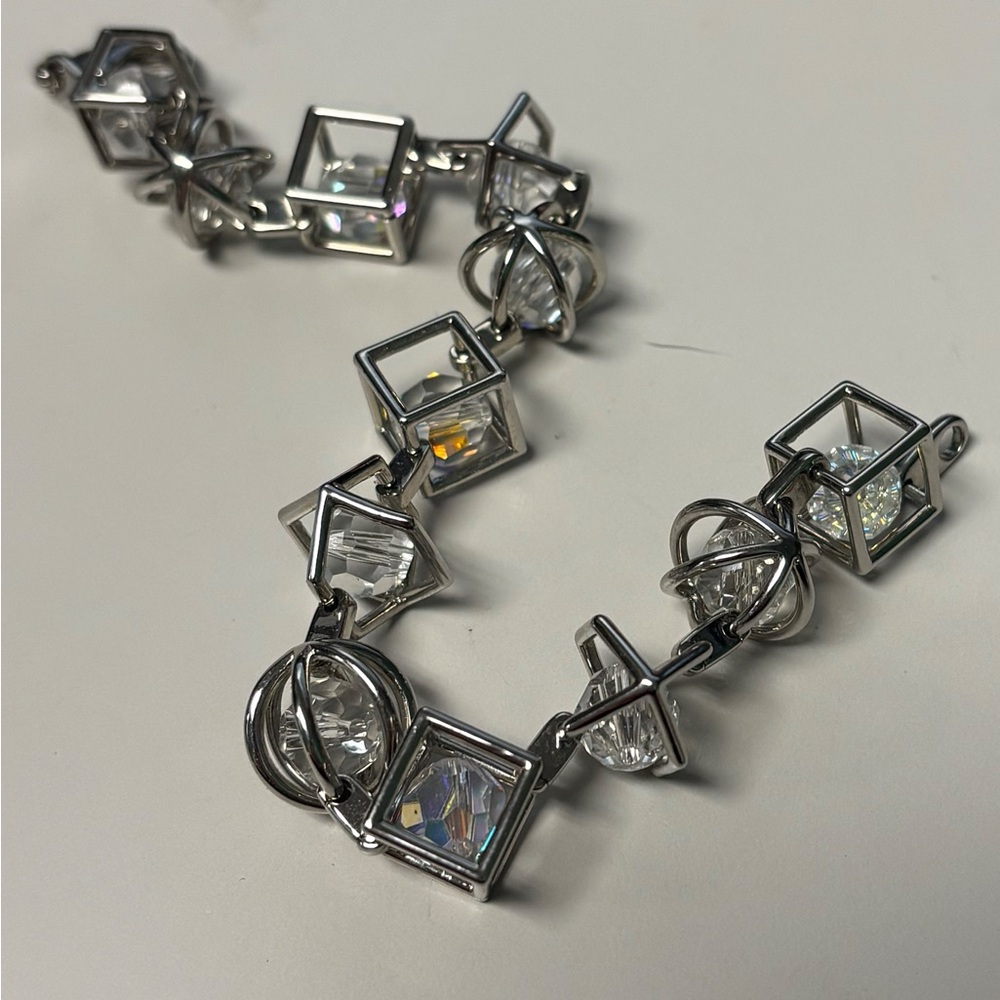 Atelier Swarovski Silver Geometric Bracelet - Picture 3 of 3